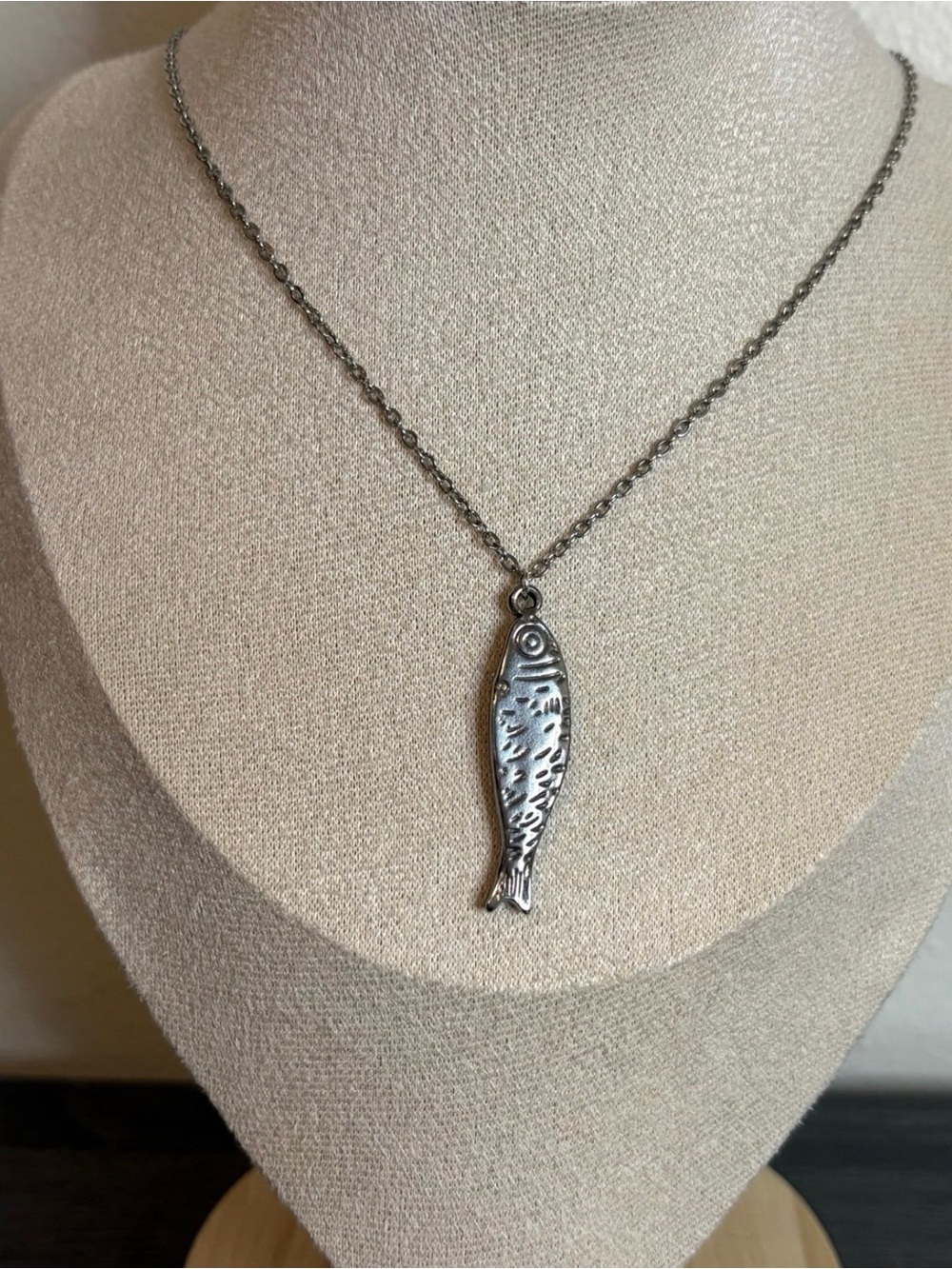 Handmade Silver Sardine Necklace | Waterproof & Tarnish Resistant